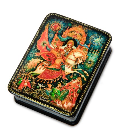 ШК-19/ 4-H Шкатулка в технике декупаж "Конек Горбунок" (10х8х3,5)