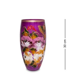 VZ-548 Ваза стеклянная "Жостово" h-300 (бочонок)