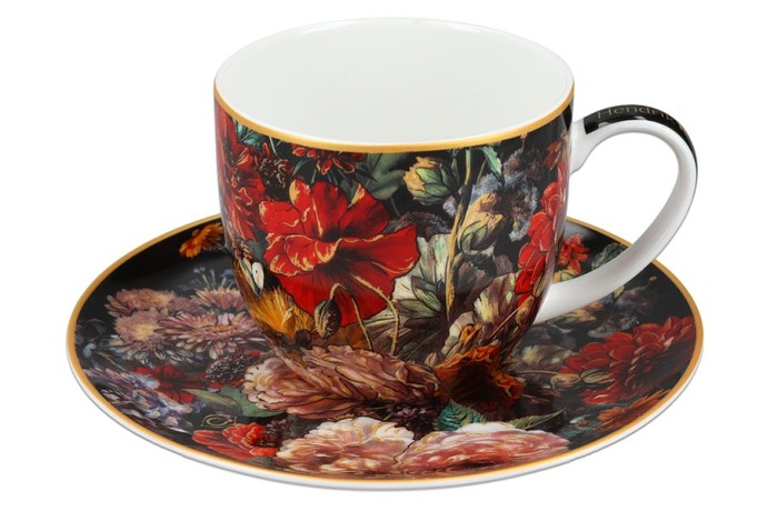 Чашка с блюдцем Натюрморт, Я. Де Хем, 0,25 л. Carmani