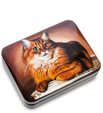 ШК-55/ 34-D Шкатулка "Кот" исп.Лидяева