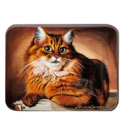 ШК-55/ 34-D Шкатулка "Кот" исп.Лидяева