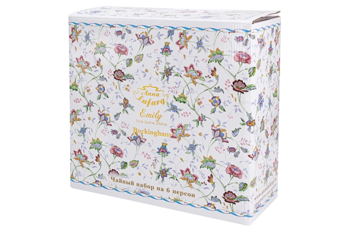 Чайный сервиз Букингем, 6 персон, 14 предметов Emily