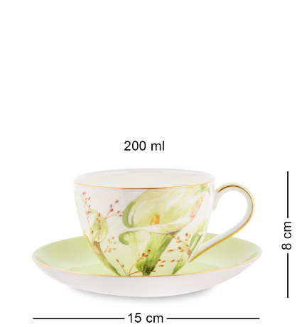 JK- 76 Чайный сервиз на 6 перс. "Калла" (Calla Charme Pavone)