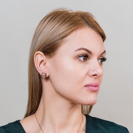 Серьги Пирамида SHELL ROSE Fiore Luna