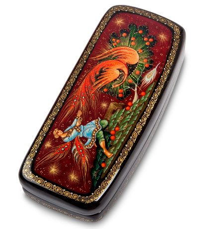 ШК-30/ 52 Шкатулка "Жар-птица" Мухин 13,5х5,5