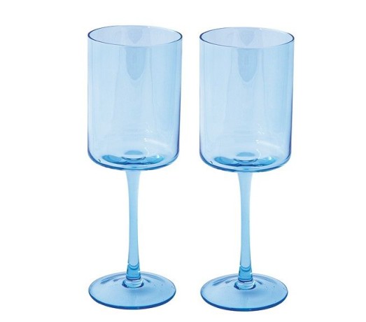 Набор бокалов для вина Rainbow, голубой, 0,38 л, 2 шт. Easy Life