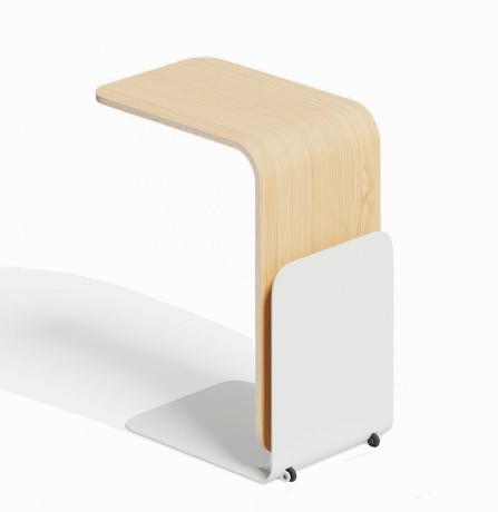 Журнальный столик Stolik 90, 45х30х70 см. дуб беленый/белый, Zahodi