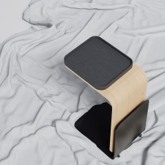 Журнальный столик Stolik 90, 45х30х70 см. дуб беленый/белый, Zahodi