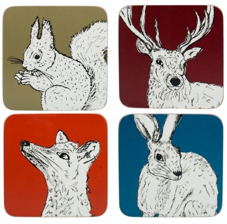 Набор 4 подставки, 10,5x10,5x0,5 см. Creative Tops