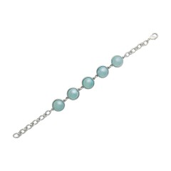 Классический браслет Pearl Blue Sky Agate