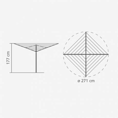 Уличная сушилка Essential (40 м навески) Brabantia