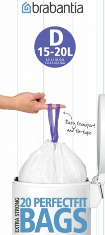 Мешки для мусора PerfectFit, размер D (15-20 л), рулон, 20 шт. Brabantia