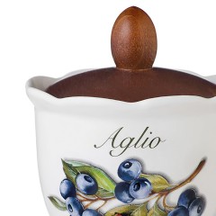 Ёмкость для чеснока с крышкой Frutti di Bosco, 13 см. Nuova Cer