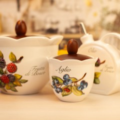 Ёмкость для чеснока с крышкой Frutti di Bosco, 13 см. Nuova Cer