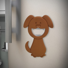 Открывалка Woof! коричневая магнитная Balvi