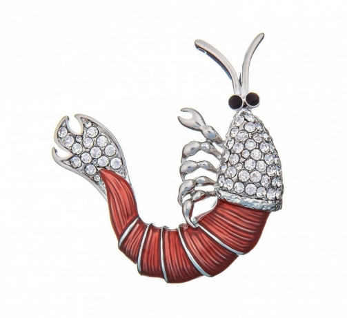 Брошь Креветка FAN-07356.7 R/S Shadore