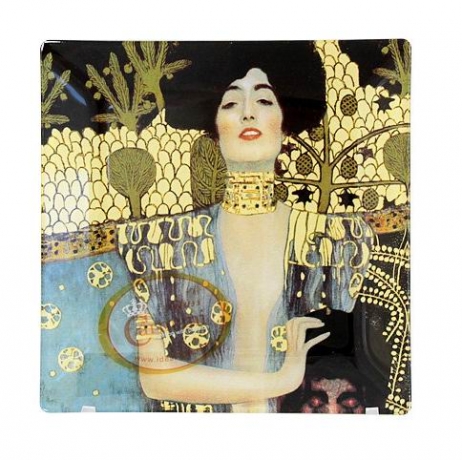 Тарелка Квадратная Юдифь (Г. Климт), 13х13см, Carmani