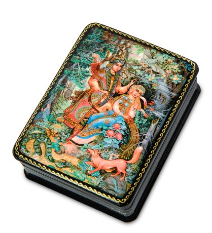 ШК-19/ 4-I Шкатулка в технике декупаж "Златовласка" (10х8х3,5)