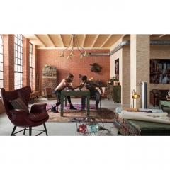 Стол Shanti Surprise, коллекция "Шанти", ручная работа 180*77*90, Манго, Стекло, Зеленый