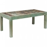Стол Shanti Surprise, коллекция "Шанти", ручная работа 180*77*90, Манго, Стекло, Зеленый