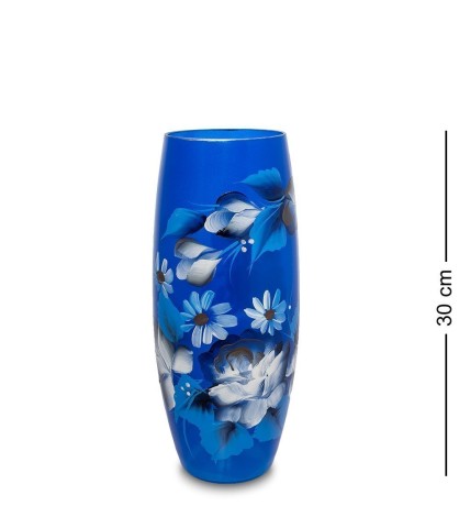 VZ-555 Ваза стеклянная "Жостово" h-300 (бочка)