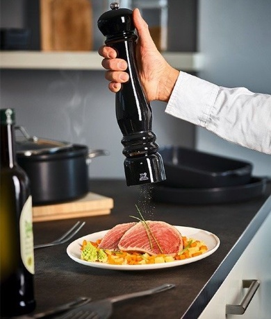 Мельница для перца электрическая, 34 см. Paris electric Peugeot, черный лак