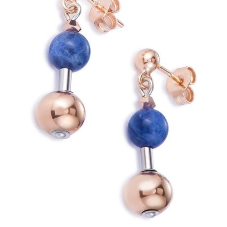 Серьги Blue Brown Coeur de Lion