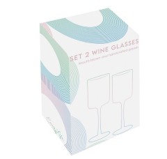 Набор бокалов для вина Rainbow, зелёный, 0,38 л, 2 шт. Easy Life