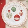 Тарелка закусочная, 19 см, фарфор P, белая, Новогодние шары, Christmas Eve, Easy Life