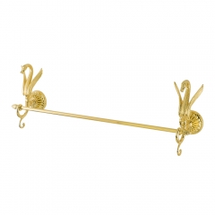 Полотенцедержатель Лебеди Luxor, 70 см. золото