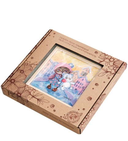 SZ-432 Панно керамическое "Снежный город" 10х10