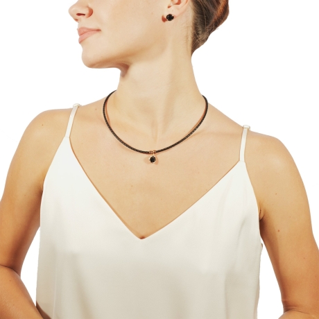 Пусеты Jet A1909.4 BW/RG Fiore Luna