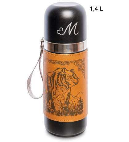 GT-48 Подарочный набор фляжка 330 мл "Охота на медведя"