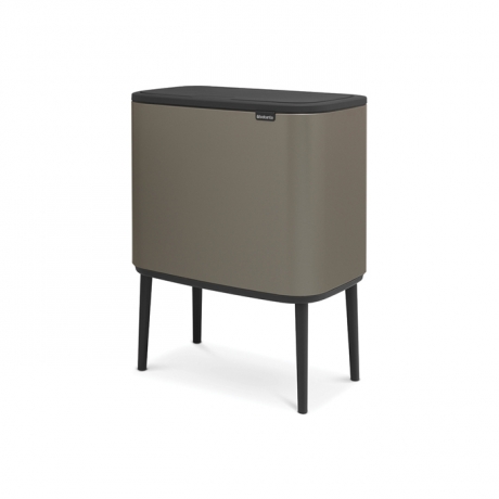 Мусорный бак Touch Bin Bo (3 х 11 л), Платиновый Brabantia