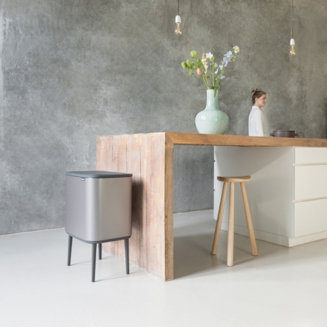 Мусорный бак Touch Bin Bo (3 х 11 л), Платиновый Brabantia