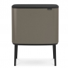Мусорный бак Touch Bin Bo (3 х 11 л), Платиновый Brabantia
