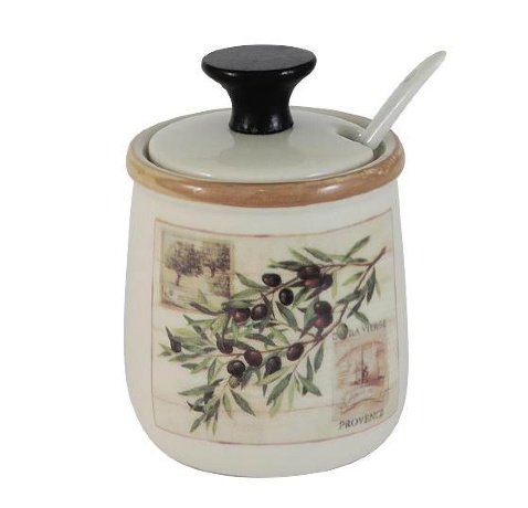 Сахарница с ложкой Оливки, 0.25 л, LF Ceramic