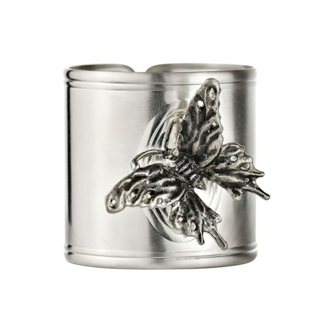 Кольцо д/салфеток 'Бабочка' посереб. с черн. 