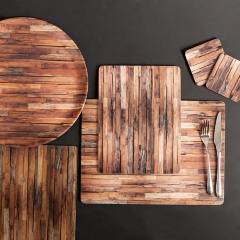 Набор 6 подставок "WOOD CABIN", 10,5x10,5 см. CREATIVE TOPS