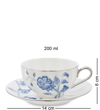 JS-32 Чайный набор на 6 перс. "Голубая бабочка" (Pavone)