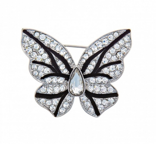 Брошь Бабочка FAN-07425.4 BW/S Shadore
