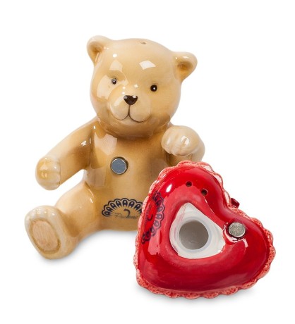 CMS-14/17 Набор cоль-перец "Влюбленный мишка" (Pavone)