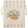 LK-21 Мешочек из льна "Садовые цветы"