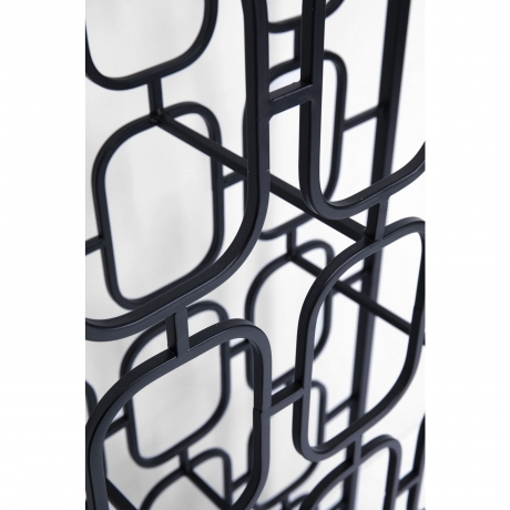 Стеллаж для бутылок Circles, 50х103х35 см. Сталь, Черный