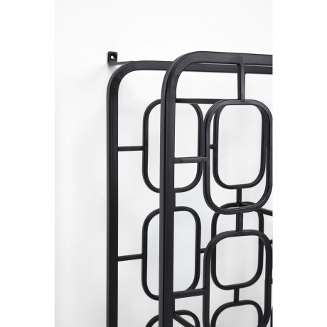 Стеллаж для бутылок Circles, 50х103х35 см. Сталь, Черный
