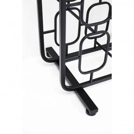 Стеллаж для бутылок Circles, 50х103х35 см. Сталь, Черный