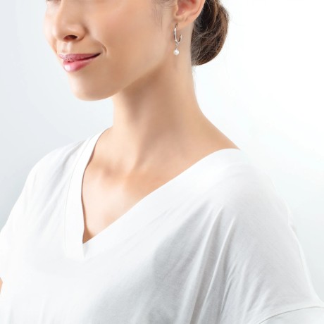 Пусеты White-Silver 1121/21-1417 Coeur de Lion