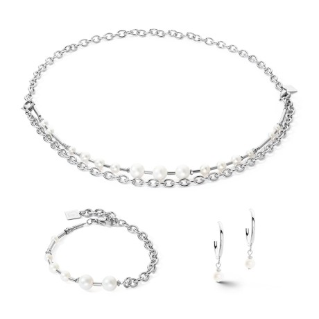 Пусеты White-Silver 1121/21-1417 Coeur de Lion