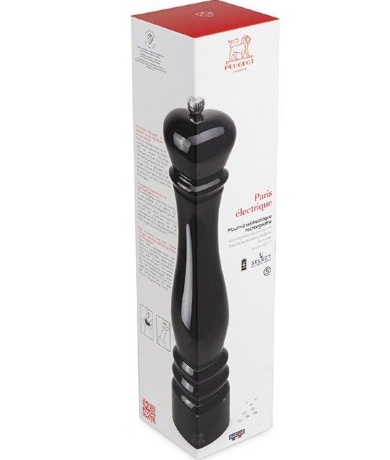 Мельница электрическая для соли, 34 см, Paris electric Peugeot, черный лак