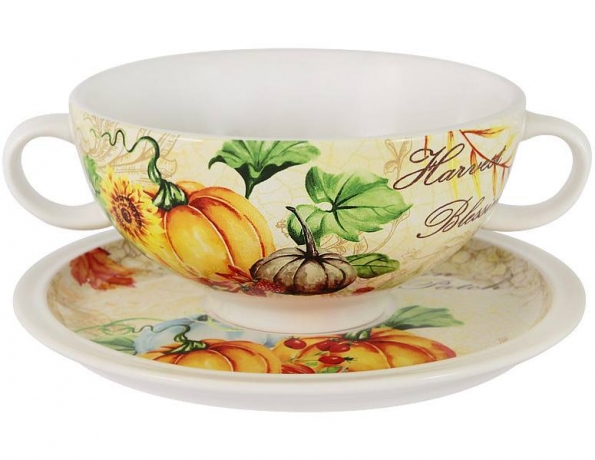 Суповая чашка на блюдце Дары природы, 500 мл. IMARI